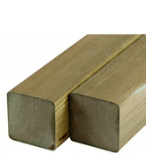 Grenen vierkante palen - Geschaafd geïmpregneerd