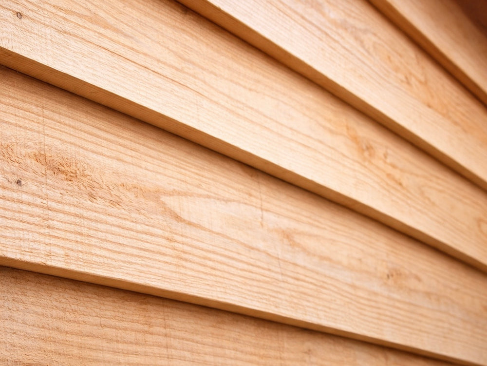 Douglas bevelsiding gevelbekleding in massief douglashout met overlappend profiel