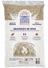 Pellet Superieur 100% kastanjehout ENplus A1 gecertificeerd in zak – Hoogwaardige houtpellets voor pelletkachel.
