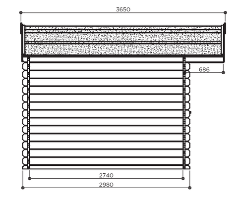 Classic line seriewerk - wanddikte 34mm - 388x298cm