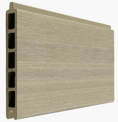 Washington Premium houtcomposiet schutting kleur Light Grey – modern composiet tuinscherm dat kleurvast en stormbestendig is