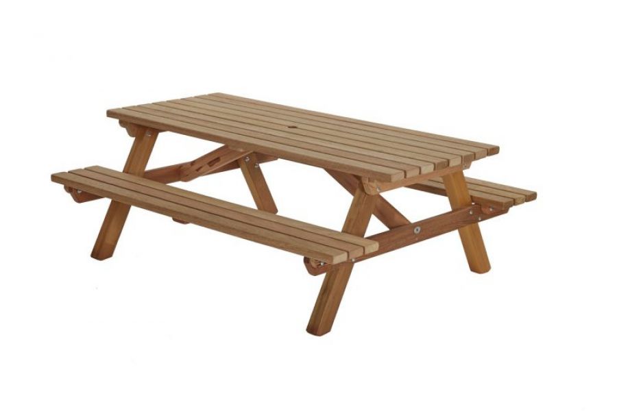 Picknick tafel in tropisch hardhout