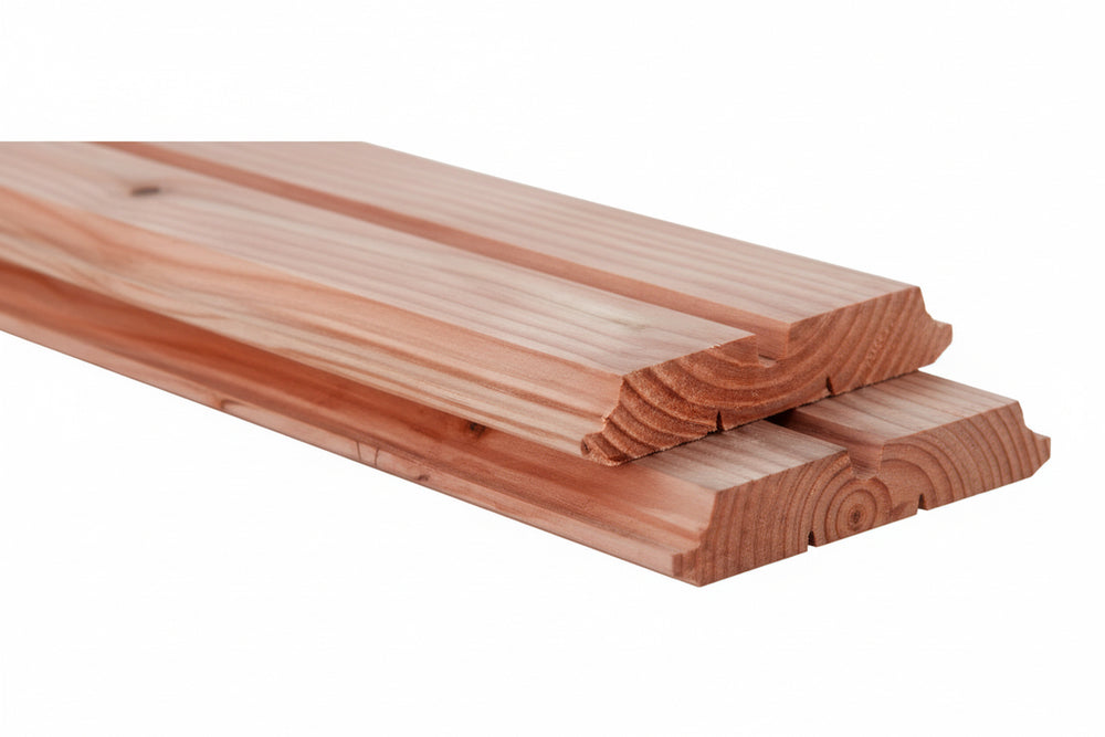 Rhombus profiel in douglas. Douglas gevelbekleding. 