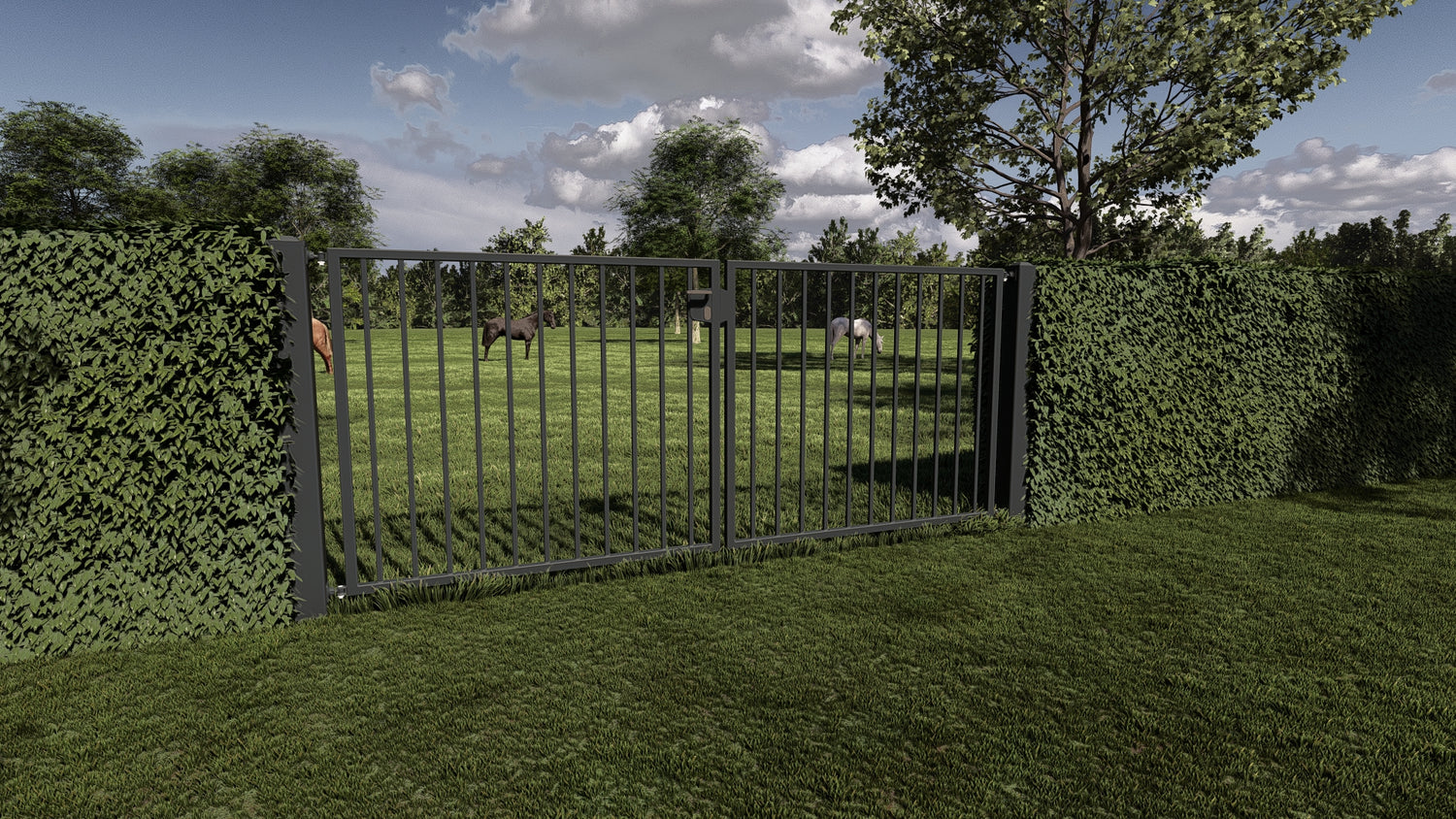 Portillon de jardin double Bardo