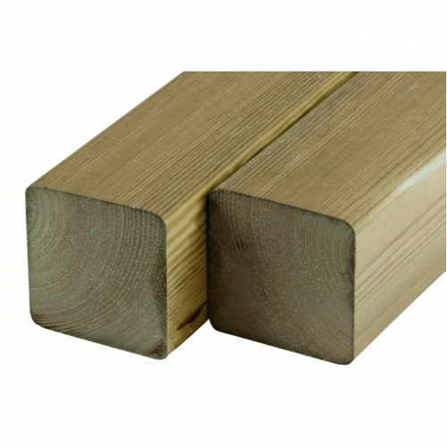 Poteaux carrés en pin - Raboté imprégné