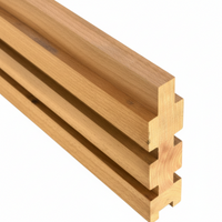Bardage faux claire-voie triple en bois résineux thermotraité - 34 x 145 x 2000 mm