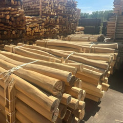 geschuurde rechte robinia palen spintvrij diameter 12 tot 14 centimeter