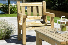 Banc de parc en bois